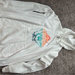 White Hoodie with Graphic Print